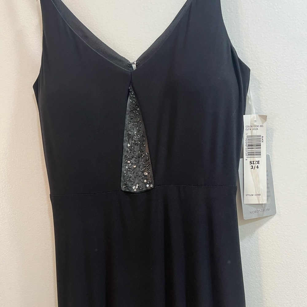 Jersey Gown with beaded Jump Apparel brand from Nordstrom Brand new Size 3/4